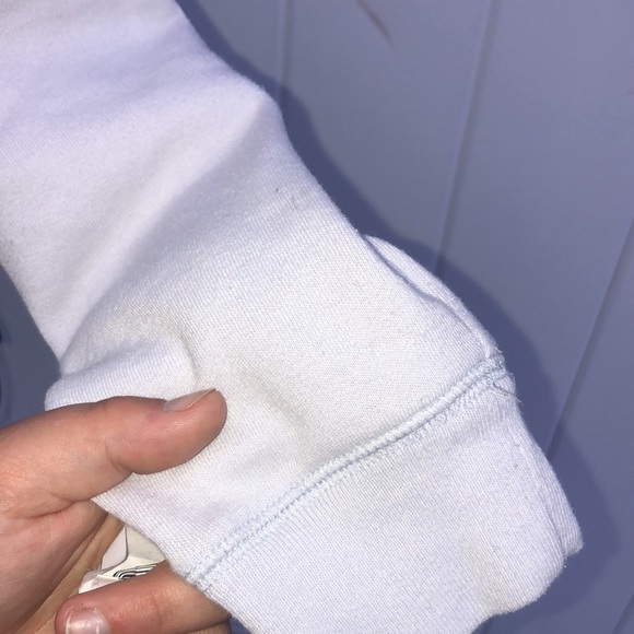 PINK Victoria’s Secret crew neck small white and silver oversized sweats… - Picture 6 of 6